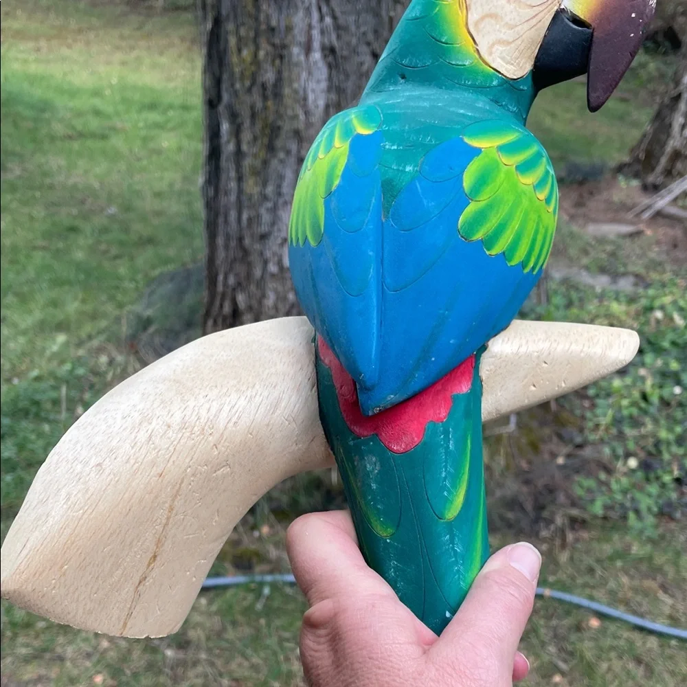Colorful Wooden Parrot Bird decoration